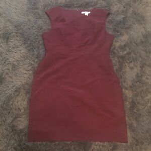 White House Black Market Burgundy Sleeveless Dress